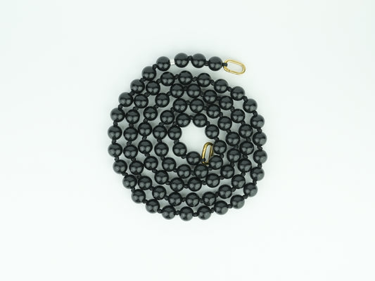 Lange Handykette aus Holzperlen in Schwarz | 27x3 | Nachhaltig & Handgemacht