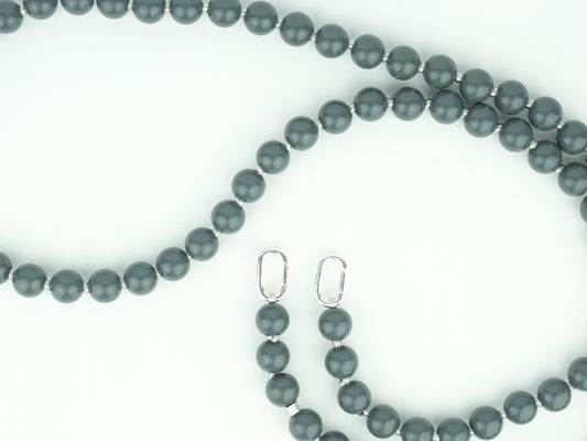 Lange Handykette aus Holzperlen in Grau | 27x3 | Nachhaltig & Handgemacht