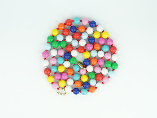 NAGAI Handykette aus Holzperlen in Regenbogen