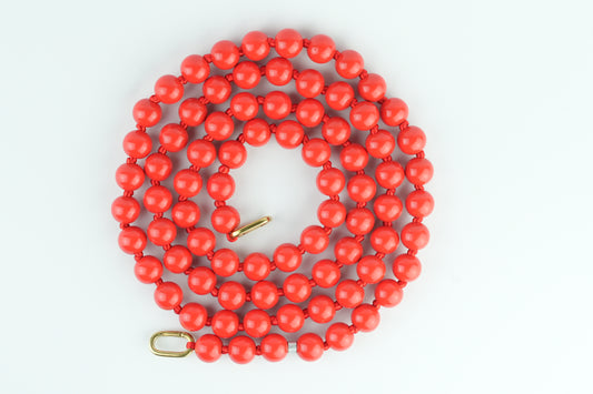 Lange Handykette aus Holzperlen in Rot | 27x3 | Nachhaltig & Handgemacht