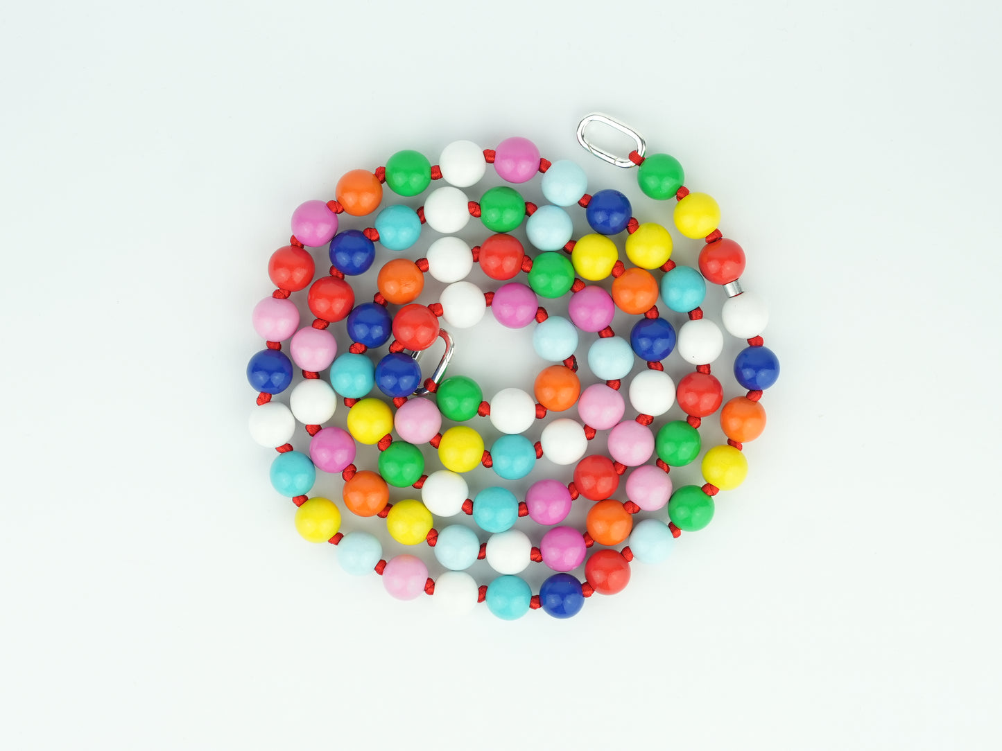 NAGAI Handykette aus Holzperlen in Regenbogen
